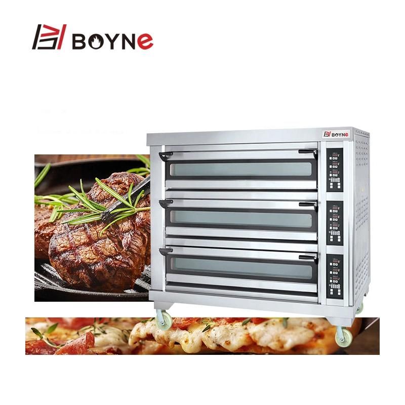 Bakery Oven Electric Three Layer Nine Trays Bread Baking Oven