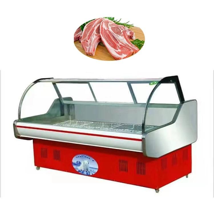Butchery Supermarket Commercial Meat Freezer Refrigerator Chiller Showcase Fresh Meat Display Fridge