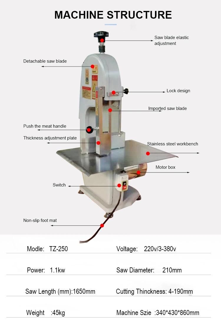 Big Food Processing Meat Bone Saw Machine