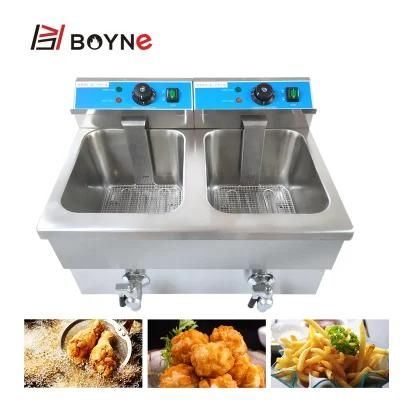 12L-2 Double Tank Electric Commercial Fryer for Fried Snack Food Use for Bakery