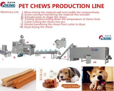 Twins Screw Extruder Type Pet Chews Snacks Food Machine