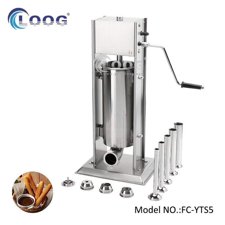 Ce Approved Stainless Steel Mexican Churros Maker Waffle Sausage Making Machine Wholesale Electric Kitchen Equipment Manual Commercial Churro Filling Machine