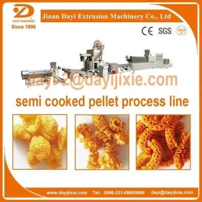 Twin Screw Extruded Fried Wheat Flour Snack Chips Process Line