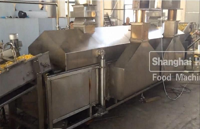 Snack Frozen French Fries Production Line Fresh Potato Chips Fryer Making Frying Food Processing Machine