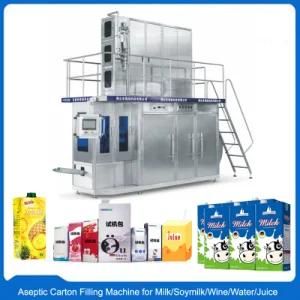 Soda Mineral Flavored Energy Water Aseptic Brick Carton Filling Packing Machine