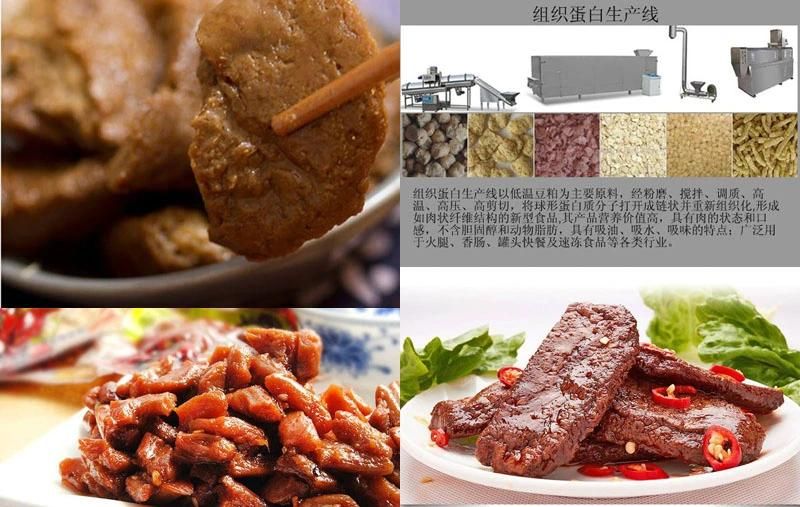 Vegetable Protein Meat Analog Soya Nuggets Machine Soya Protein Meat Processing Line