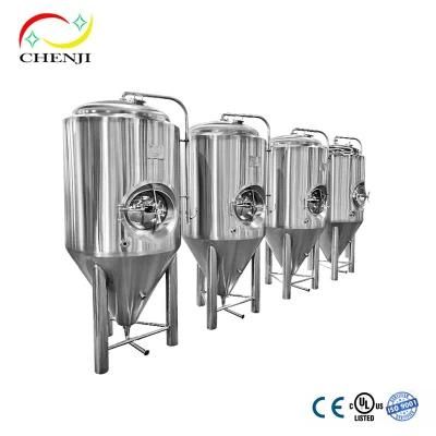 1500L 2000L 15bbl 20bbl Wheel Movable Fermentation Tank with Cooling Dimple Jacket