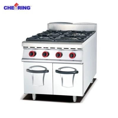 Commercial Gas Range with 4 Burner with Cabinet