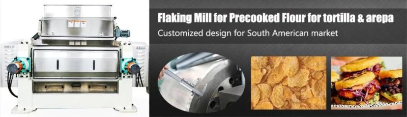 Precooked Corn Flour Milling Machine, Corn Flake Roller Mill Machine