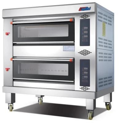 2 Deck 4 Tray Luxury Gas Oven for Commercial Kitchen Baking Bakery Machinery Food ...