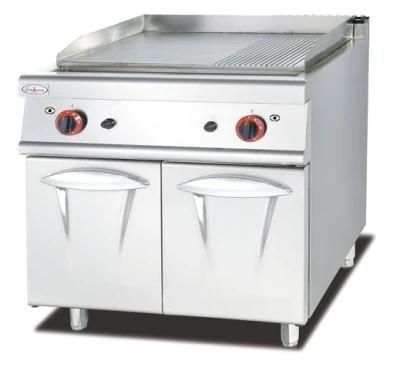 Gas Griddle with Cabinet with 1/3 Grooved Gh-986