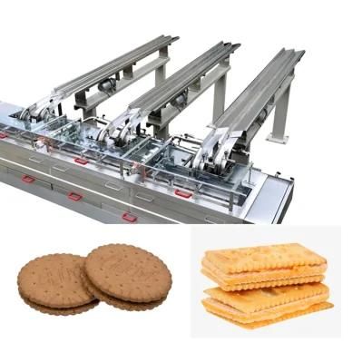 Automatic 2 Lane2 Color Chocolate Cream Biscuit Machine Sandwich Biscuit Machine