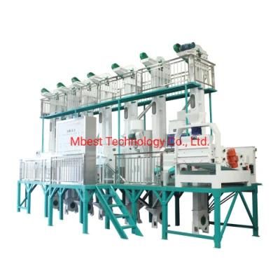 50tpd 80tpd 100tpd Tpd Steel Structure Assembled Platform Automatic Rice Mill Plant