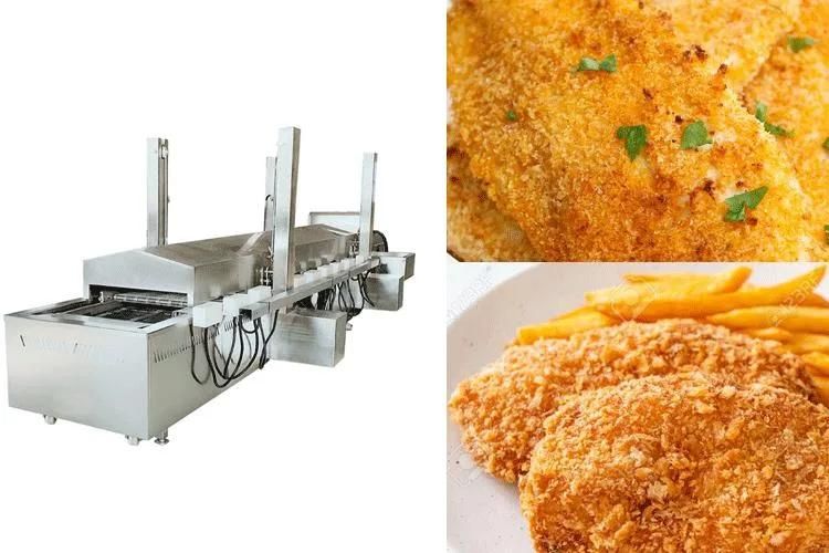 Chicken Steak Fryers Chick Fillet Frying Machine Continuous Fryer