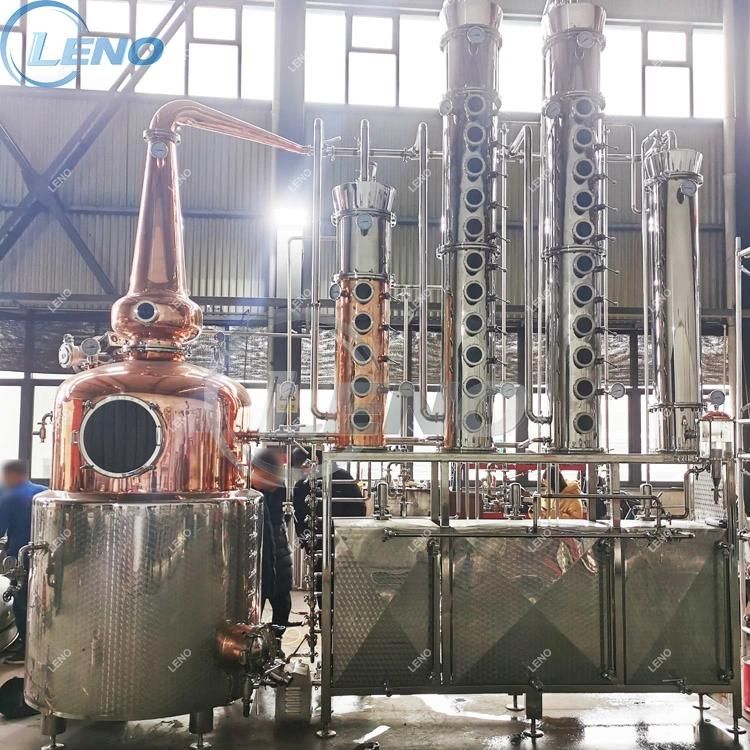 Leno Price Commercial Stiller Alembic Whisky Rum Gin Vodka Spirit Distill Boiler Still Pot Reflux Column Distillation Equipment Red Copper Alcohol Distiller