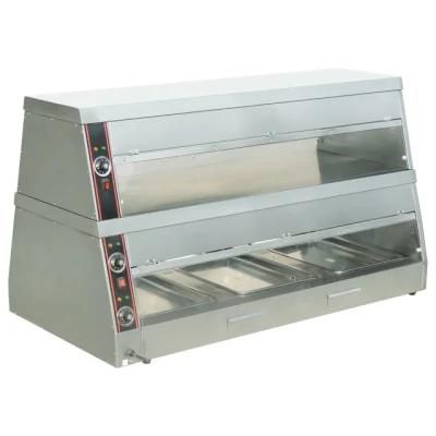Stainless Steel Heated Hot Food Display Warmer Electric Warming Showcase