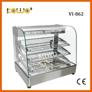 Ce Approved Stainless Steel Arc Glass Electric Pizza Food Snack Bread Buffet Warming ...