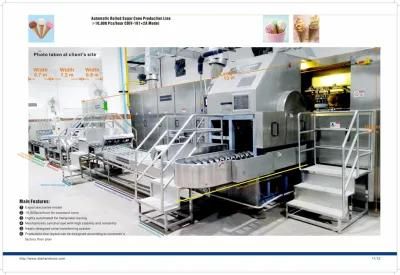 High Speed Full Automatic Rolled Waffle Cone Production Line