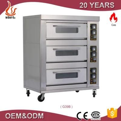Guangzhou Junjian Factory 1 2 3 Deck Stainless Steel Used Bakery Gas Oven Price