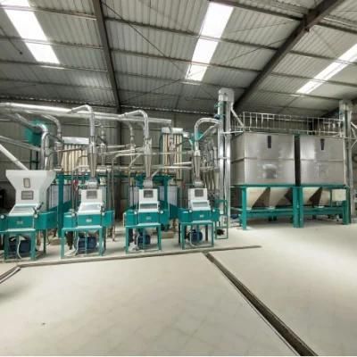 30-50tons Complete Automatic Maize Milling Machine for Sale