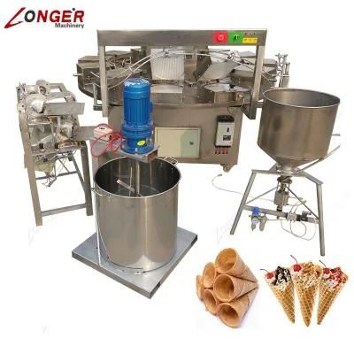 Commercial Sweet Waffle Cone Maker Ice Cream Cone Manufacturing Machine