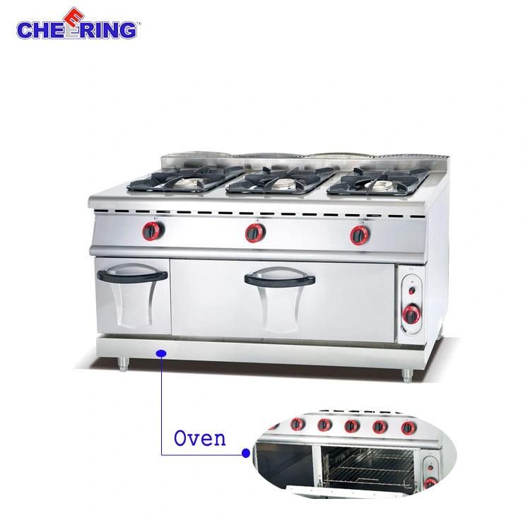 Commercial Gas Range with 8 Burner & Gas Oven