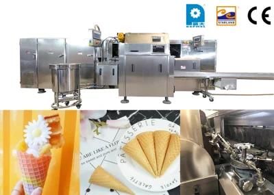 of 45 Baking Plates 7m Long Fully Automatic Rolled Waffle Cone Production Line High ...