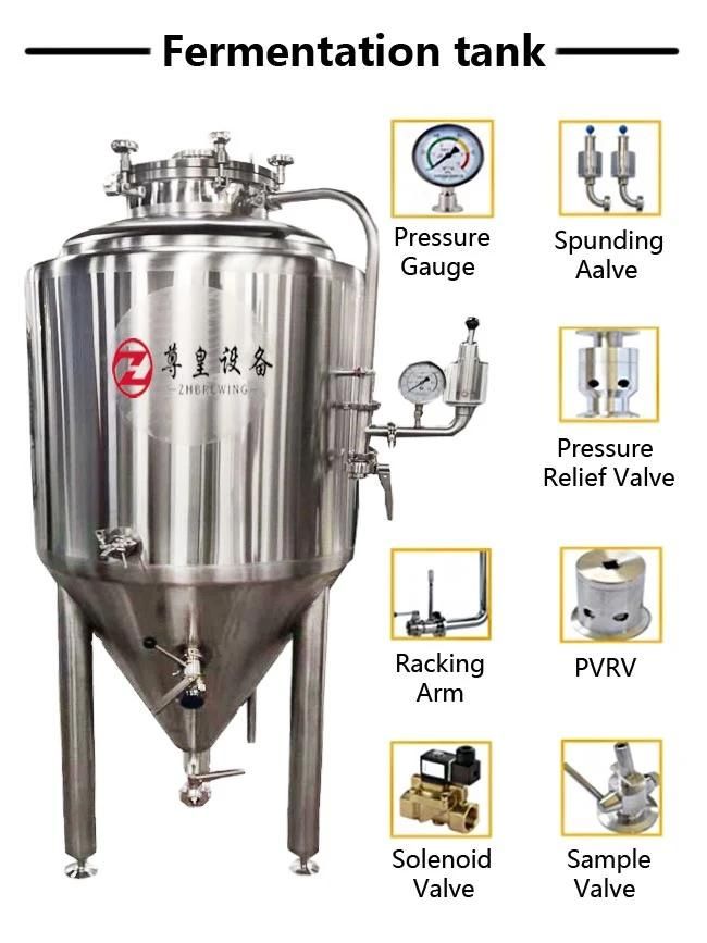 500L Stainless Steel Tank Craft Beer Brewing Machine Alcohol Production Line