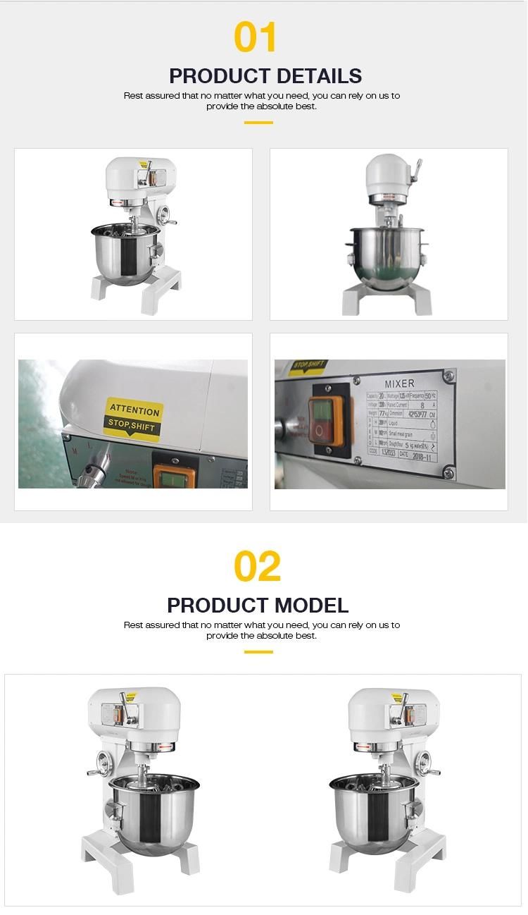 B20 Best Sale Stainless Steel Bowl Commercial Cake Mixer Cream Mixer Machine Planetary Food Mixer
