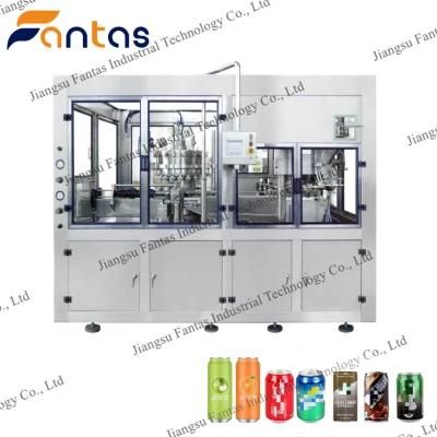 Aluminum Can Beer Carbonated Soft Drink Filling Sealing Canning Packing Machine