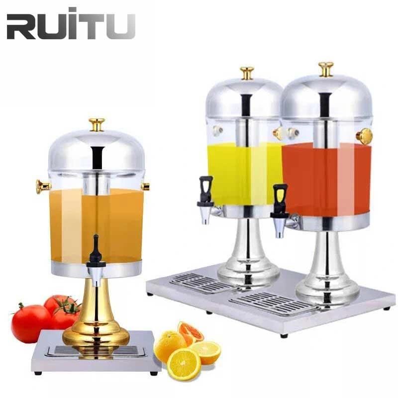 Cheap Single Juicer Dispenser Machine 8L 16L Commercial Removable Stainless Steel Plastic Buffet Water Fruit Juice Cold Drink Beverage Dispenser for Catering