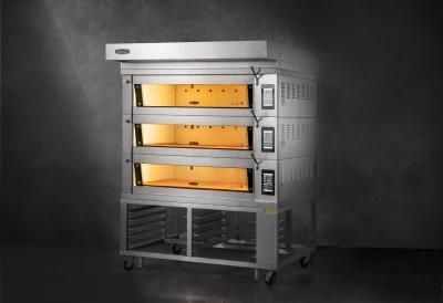 CE FCC Certificate 3 Deck 9 Tray Stainless Steel Electric Baking Bakery Oven