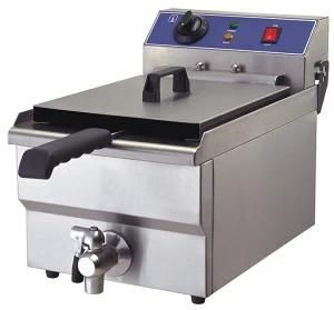 Commercial Electric Deep Fryers for Chiken or Vegetables with Oil Outlet