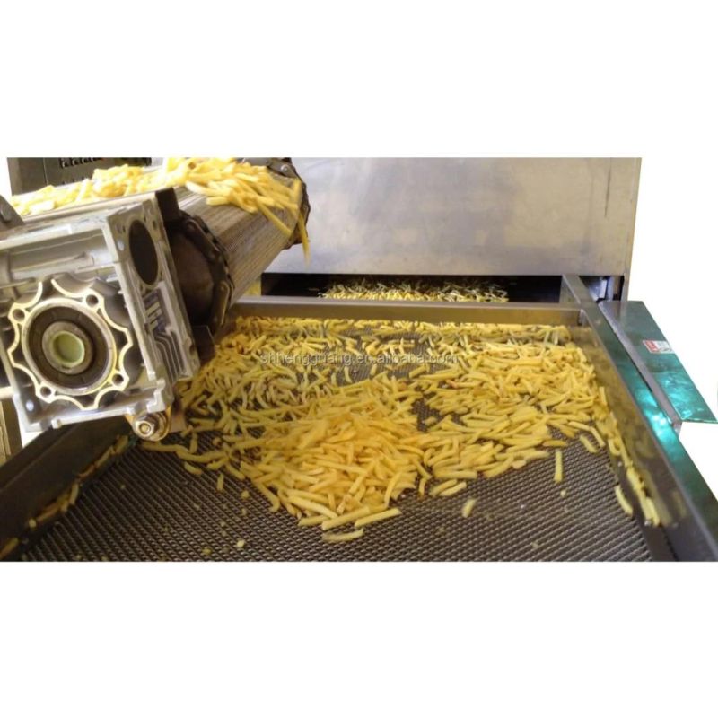 Snack Frozen French Fries Production Line Fresh Potato Chips Fryer Making Frying Food Processing Machine