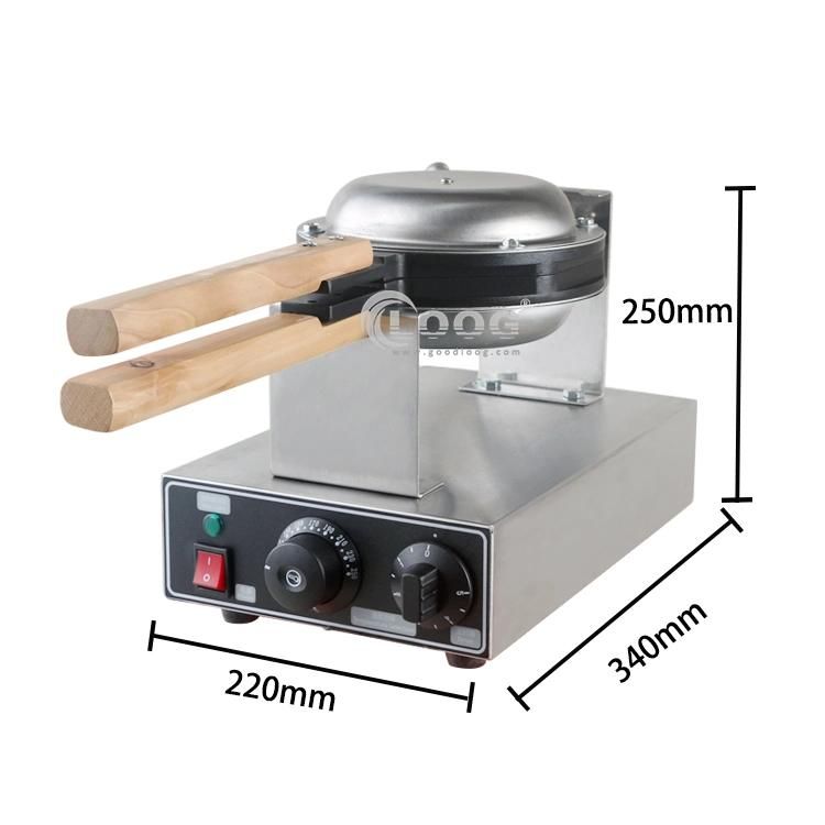 Electric Kitchen Appliance Classic Egg Waffle Machines Commercial Bubble Waffle Maker with Stainless Steel Body