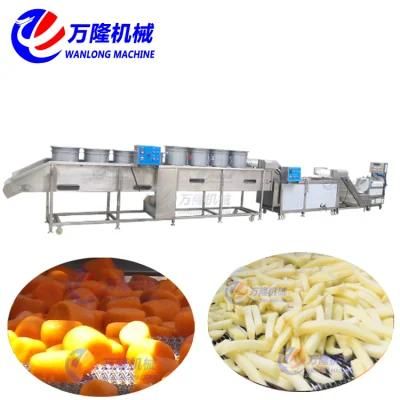 Automatic Potato Salad Food Vegetable Furit Slicing Washing Dewatering Processing Line ...