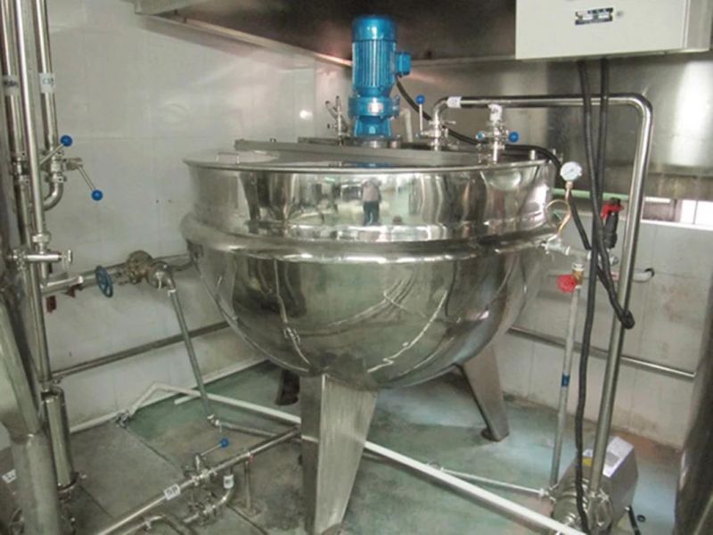 Sanitary 800L 1000L Jacketed Meat Rice Milk Vegetable Cooking Kettle