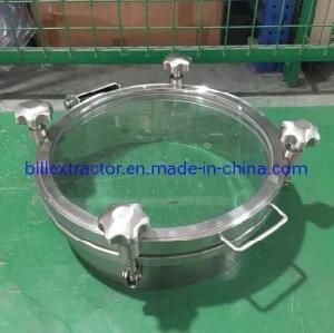 Stainless Steel Full Sight Glass Rounded Manhole Cover