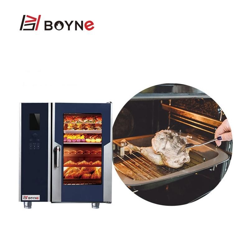 Commercial Kitchen Cooking Equipment 10 Trays Combi Oven with Injection