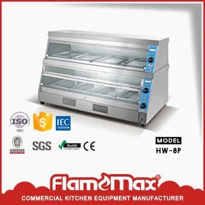 Commercial Stainless Steel Food Display Warmer 2-Layer (HW-8P)