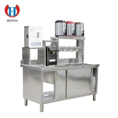 Commercial High Quality Milk Tea Working Table / Stainless Steel Milk Table Processing ...