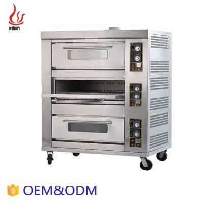 Large Commercial Bakery Oven, 3 Deck 12 Trays Gas Oven for Sale