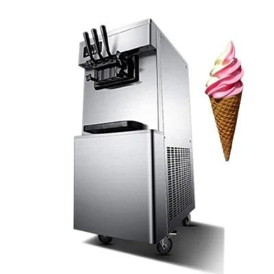 Commercial Vertical 3 Flavor Soft Serve Ice Cream Machine