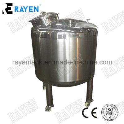 Food Grade Move Tank Portable Tank Stainless Steel Tank with Wheels