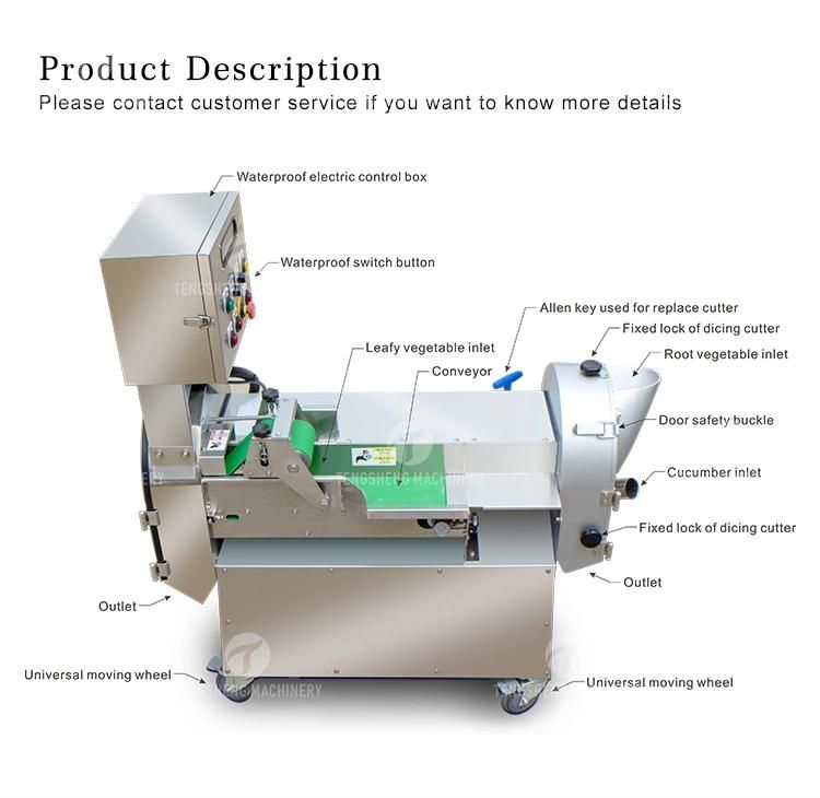 Commercial Electric Vegetable Cutter Slicer Dicer Cutting Slicing Machine (TS-Q118)
