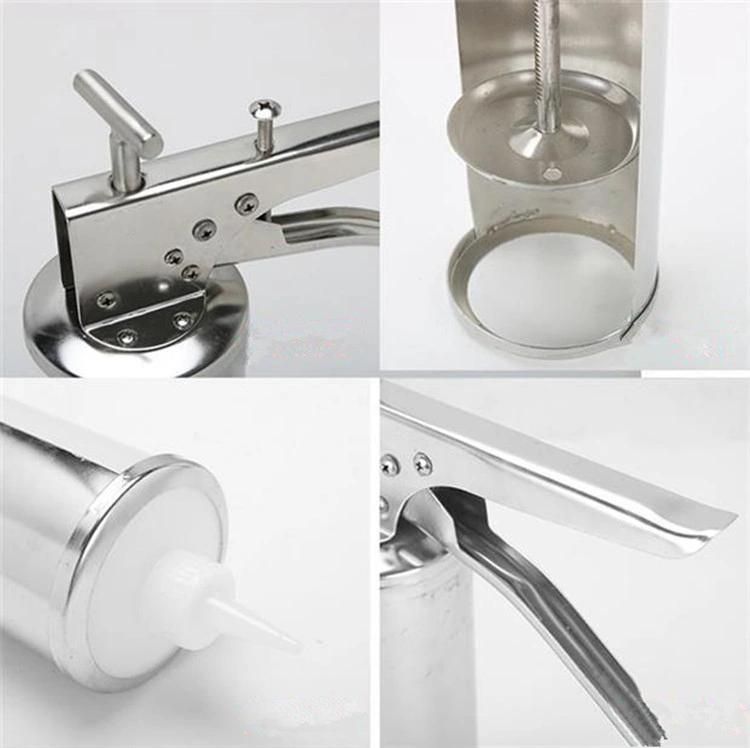 Stainless Steel Hamburger Hot Dog Ketchup Tomato Chili Dispenser Pizza Sauce Dispenser Gun