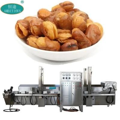Conveyor Belt Frying Machinery Fava Beans Fries Machine