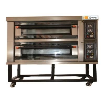 2 Deck 6 Trays Gas Deck Oven Baking Machine Commercial Bakery Equipment Pizza Oven Baking ...