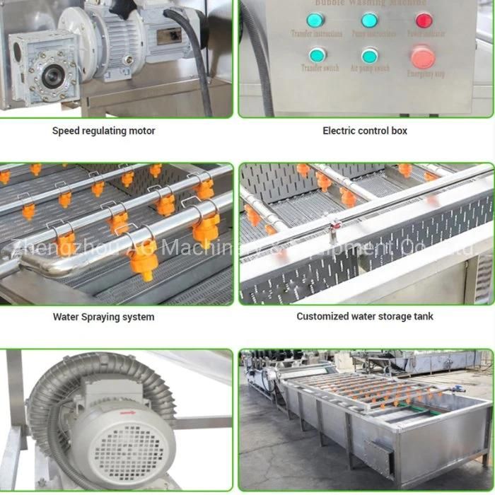 Commerical Vegetable Cleaning Bubble Washing Machine for Lettuce Tomato Carrot Cassava