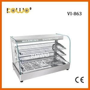 Ce Approved Stainless Steel Arc Glass Electric Pizza Food Snack Bread Buffet Food Warmer ...